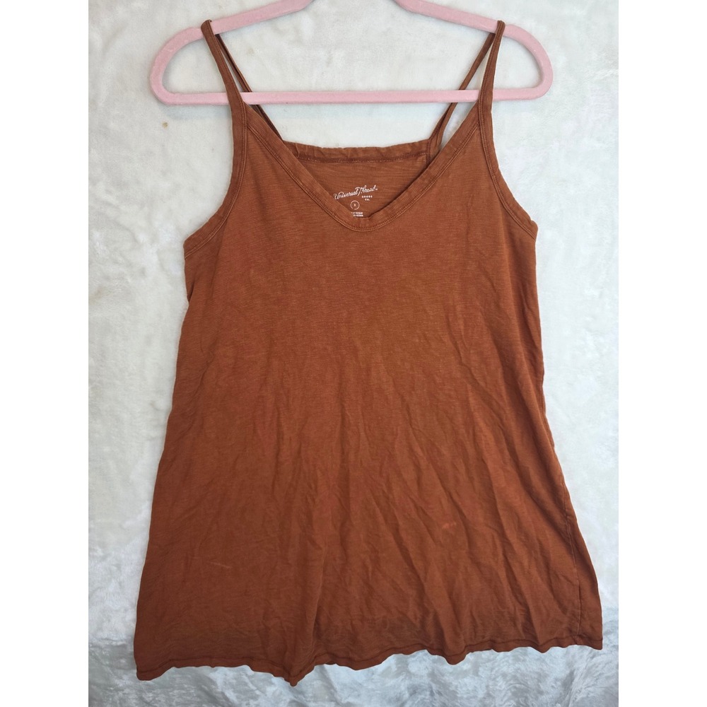 Universal Thread Bronze Wave Double Strap V-Neck Cami Tank Top Small
